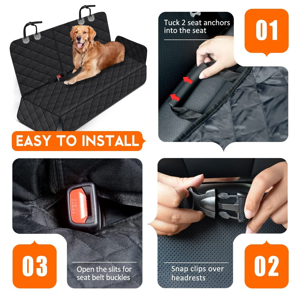 Dog Car Seat Cover, Back Seat Cover for Dogs Pet Car Seat Protector Waterproof