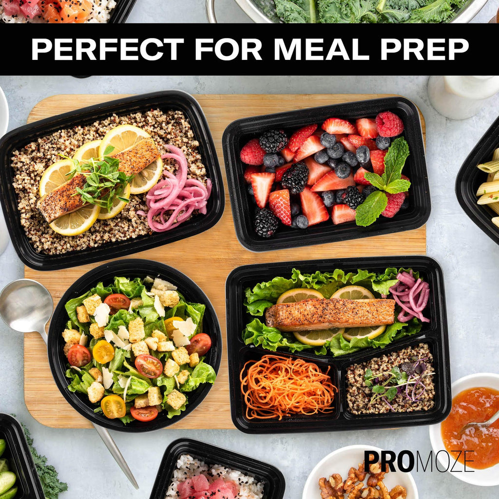50-Pack 28oz Meal Prep Containers w/Lids 1 Compartment Microwave Safe
