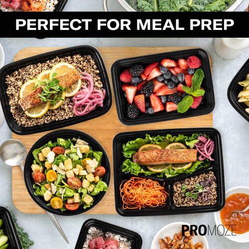 50-Pack 28oz Meal Prep Containers w/Lids 1 Compartment Microwave Safe