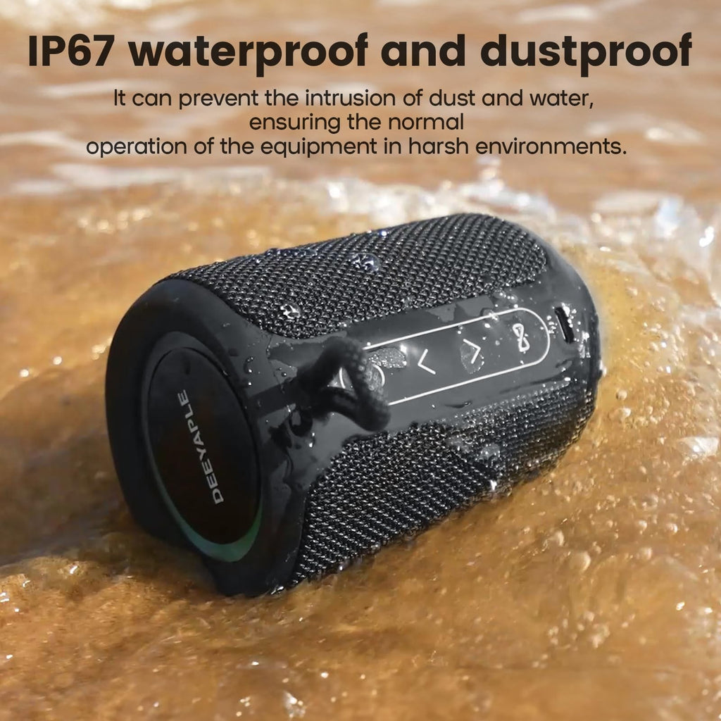 Bluetooth Speaker IP67 Waterproof 15W Stereo Sound RGB Portable Audio