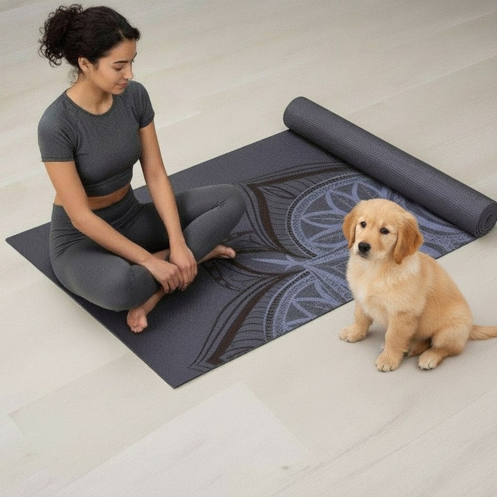 Gaiam Yoga Mat 5mm Non-Slip Yoga Mat 68×24 Exercise Mat for Yoga Pilates Workout