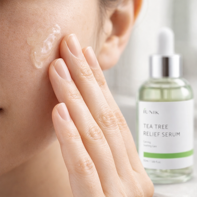 IUNIK Tea Tree Relief Serum – Tea Tree & Centella Asiatica Lightweight Vegan