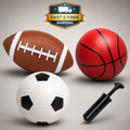 SPDTECH Kids Sports Balls Set 6 Inch Soccer Basketball Football w Pump 3 Pack