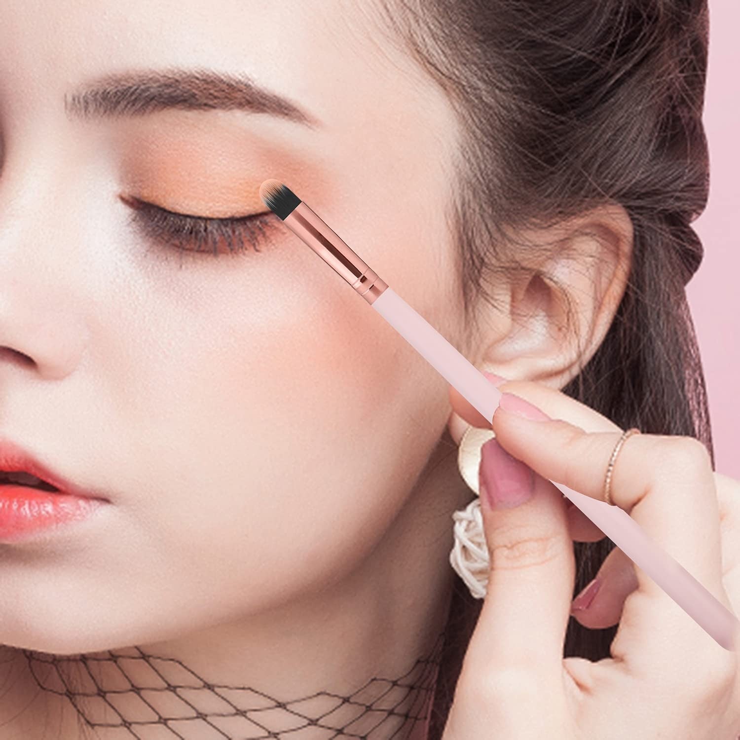 Real Perfection Makeup Brush Set 16 Pcs with 1 Eyebrow Razor Premium Synthetic