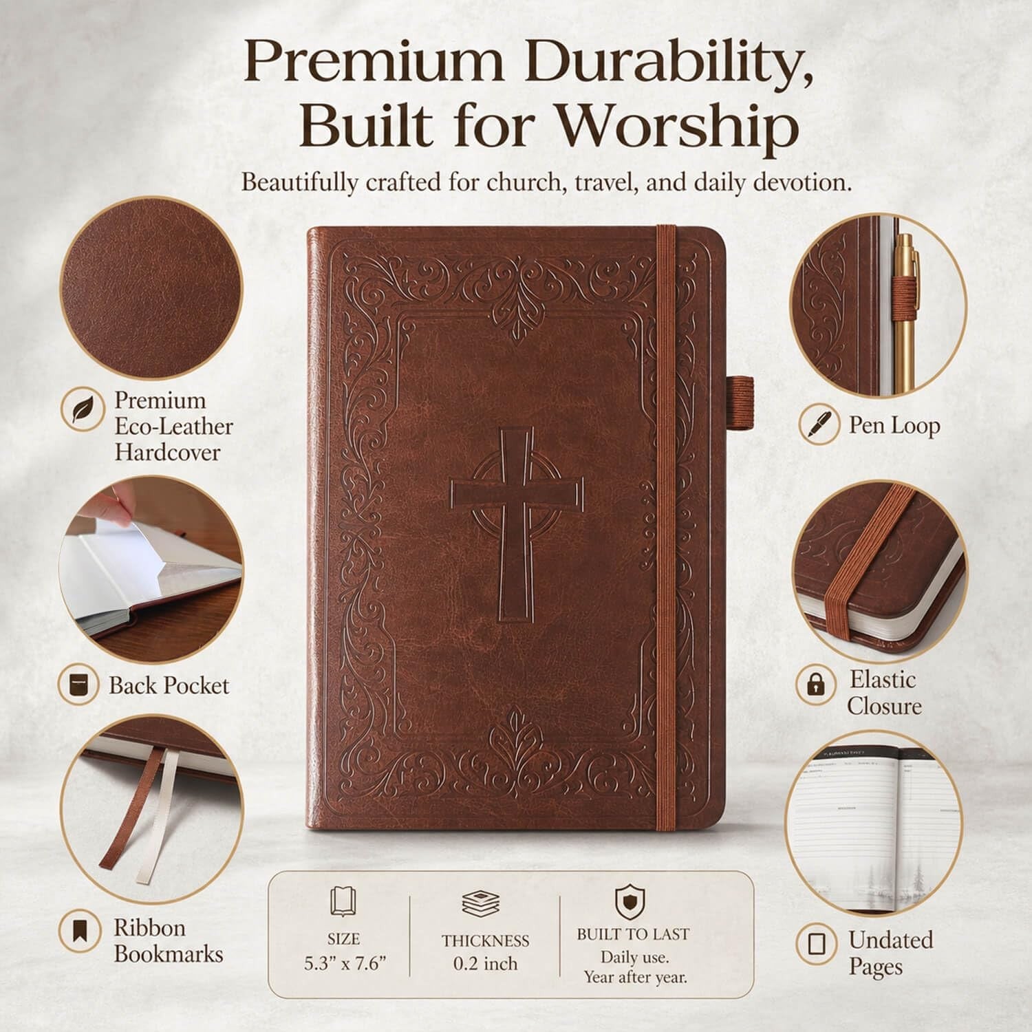 Bible Study Journal Devotional Notebook Prayer Tracker Christian Gift Church