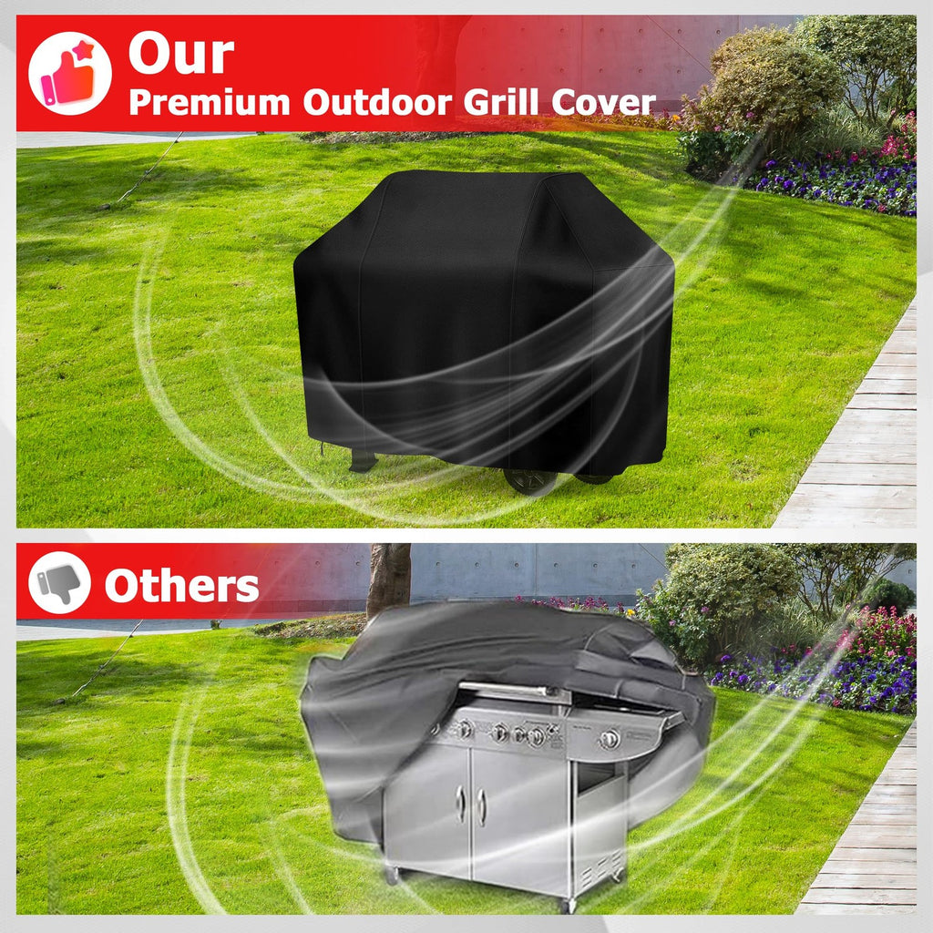 Grill Cover 58 Inch Waterproof UV Resistant BBQ Cover Outdoor Weber Charbroil
