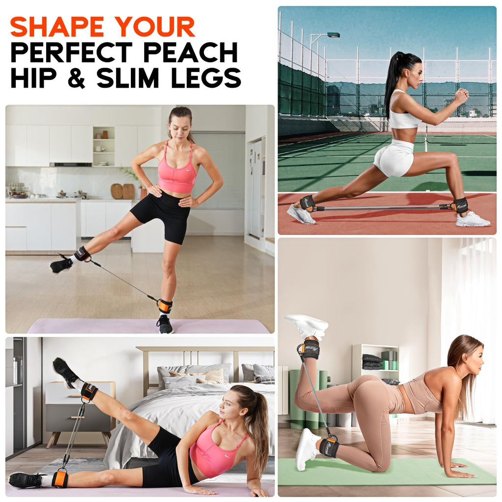 HPYGN Ankle Resistance Bands with Cuffs, Ankle Bands for Working Out, Resistance