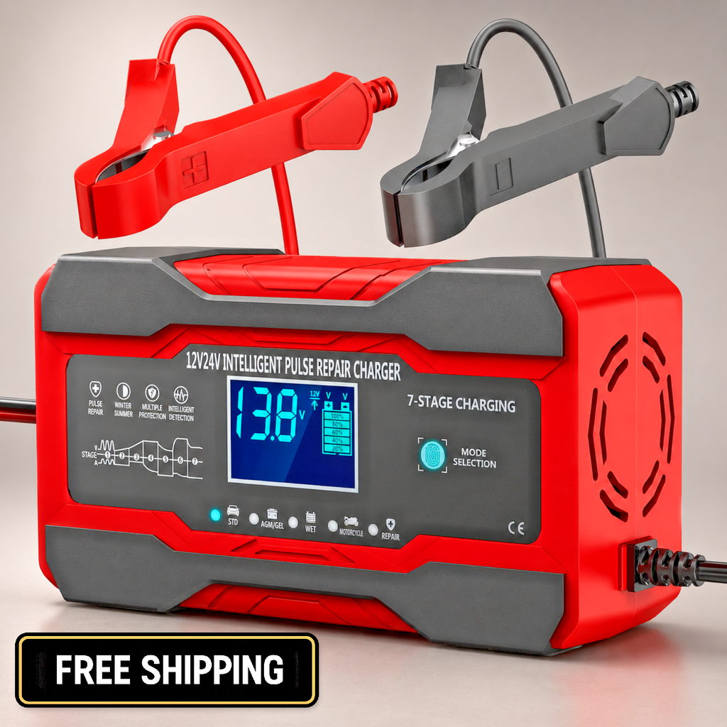 YONHAN Battery Charger 10-Amp 12V and 24V Fully-Automatic Smart Car Battery