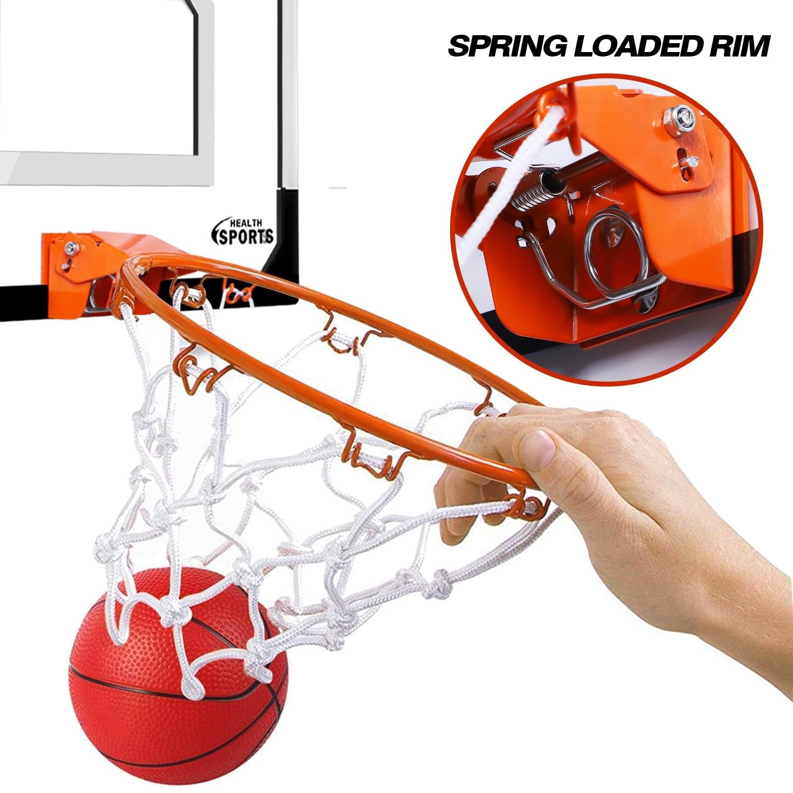 17" x 12.5" Mini Basketball Hoop Set Door/Wall Mount w/ 3 Balls Pump & Hardware