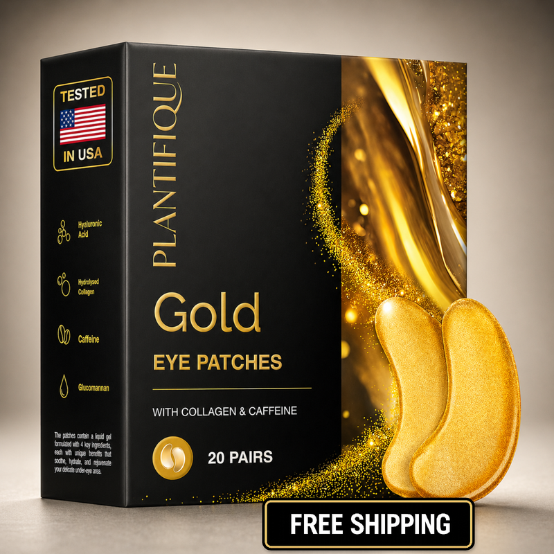 24K Gold Eye Patches Hydrating Collagen Masks Dark Circles Puffiness Skincare