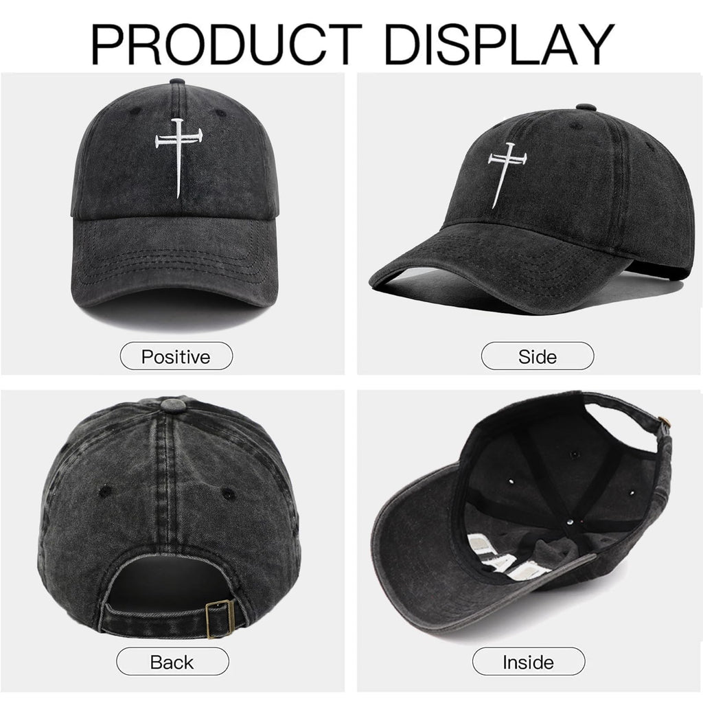 Christan Jesus Cross Baseball Cap Embroidered Dad Hat Adjustable Fashion Hats