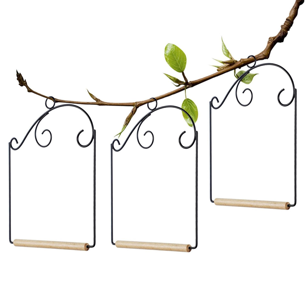 Winemana 3PC Hummingbird Swing 7.5x5.6in Metal Frame Wood Dowel
