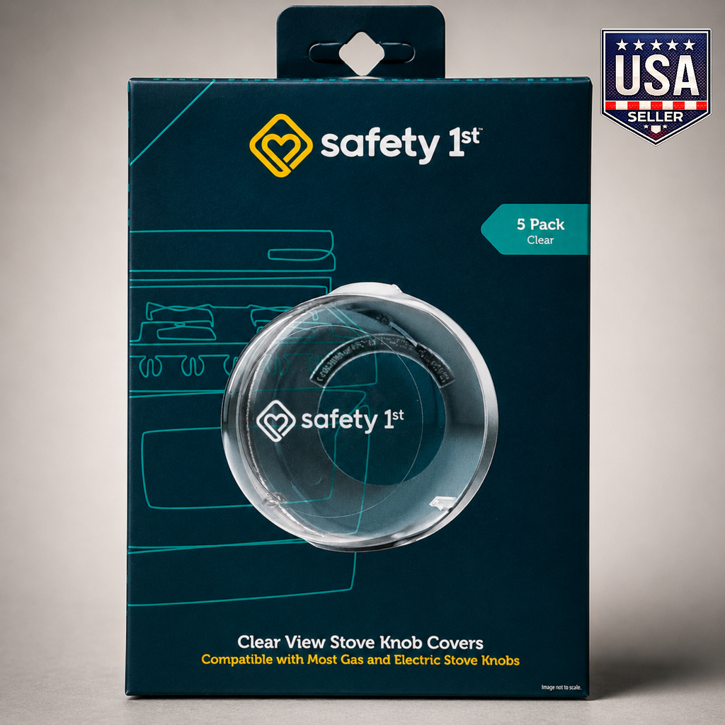 Safety 1st Child Proof Stove Knob Covers Clear 5 Pack Fits Most Gas Electric