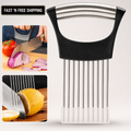 Onion Slicer Holder Stainless Steel Cutter Tool for Vegetables Meat Eggs