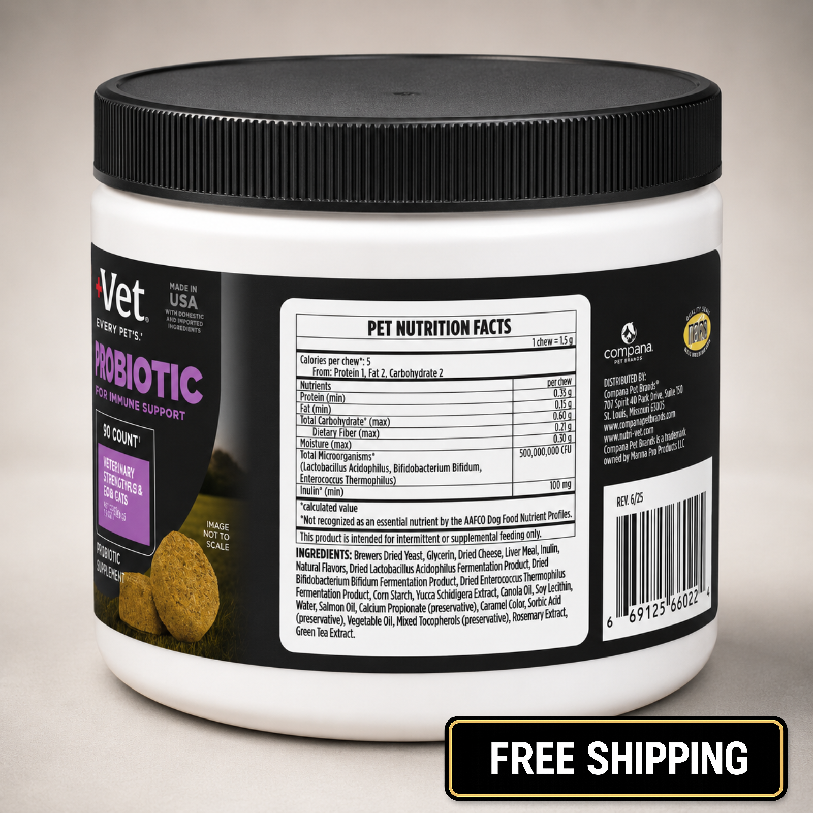 Dog Probiotic Soft Chews with Prebiotics – Digestive & Gut Support 120 Count