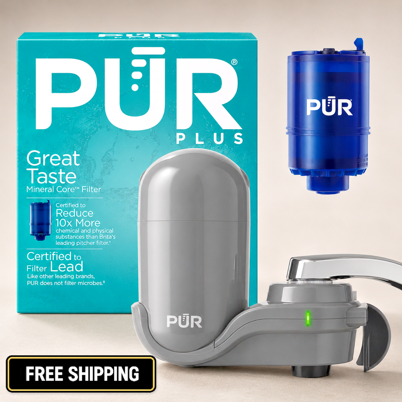 PUR Plus Faucet Mount Water Filter Lead Reducing 100 Gallon System Filtration