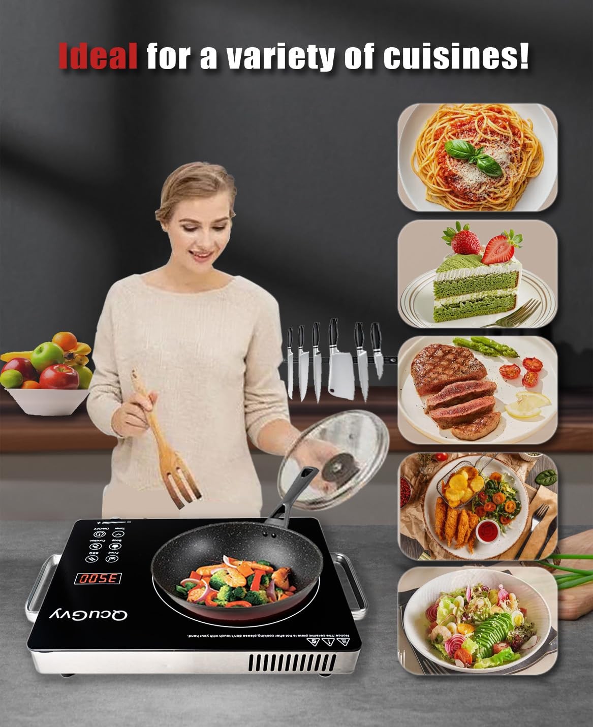 Portable Infrared Burner 3500 Electric Burner with 3 Hour Timer-Electric Hot Pit