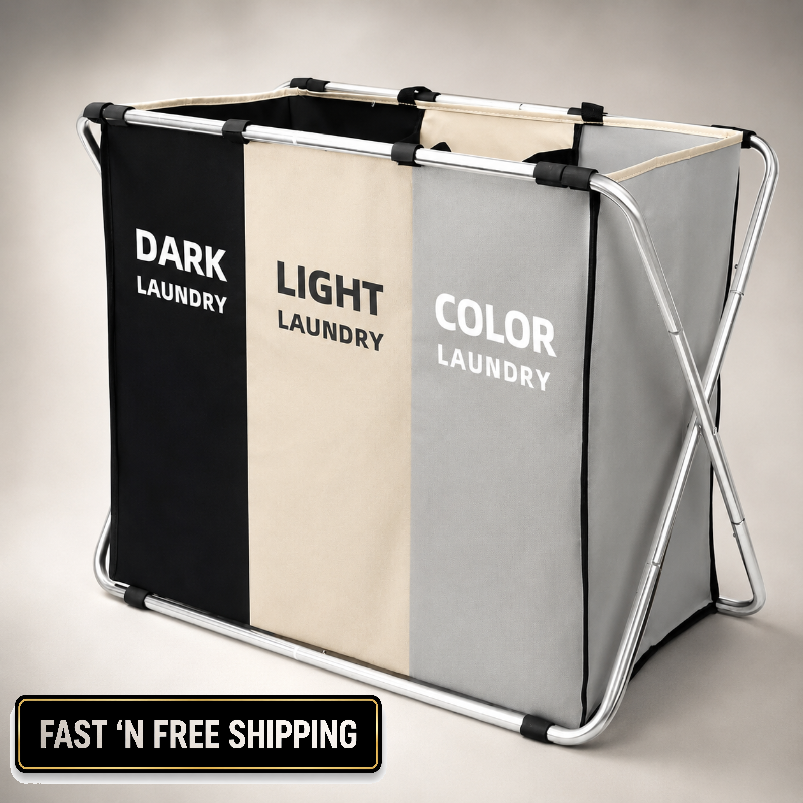 180L Large Laundry Basket, Freestanding Laundry Hamper, Collapsible Tall Clothes