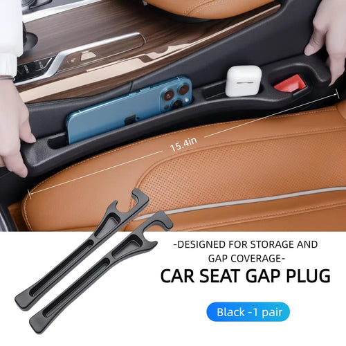 2 Pack Car Seat Gap Organizer, Seat Gap Filler Plug for Cars Prevents Lost Items