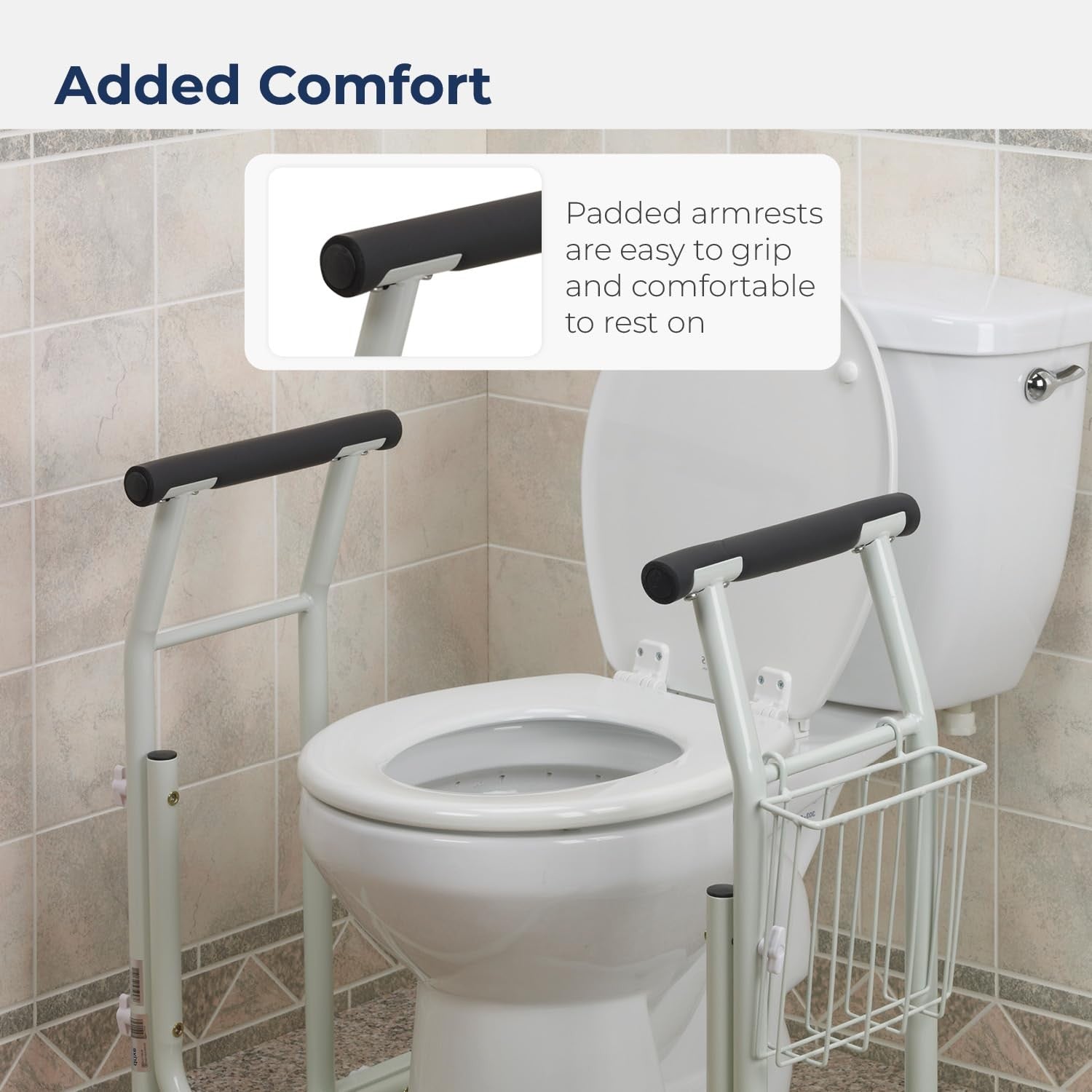 Toilet Safety Frame, Bathroom Grab Bar for Toilets, Freestanding Toilet Rail
