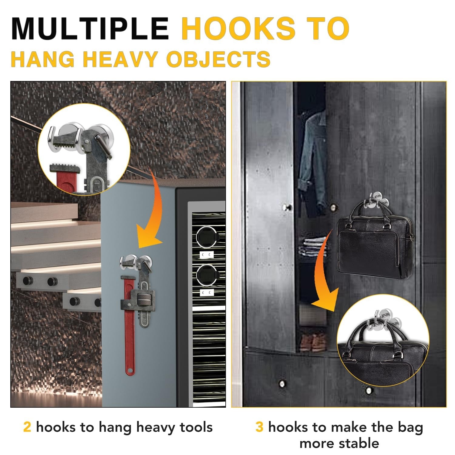 DIYMAG 20 Pack Magnetic Hooks 30 lb Heavy Duty Strong Magnets for Cruise Ship