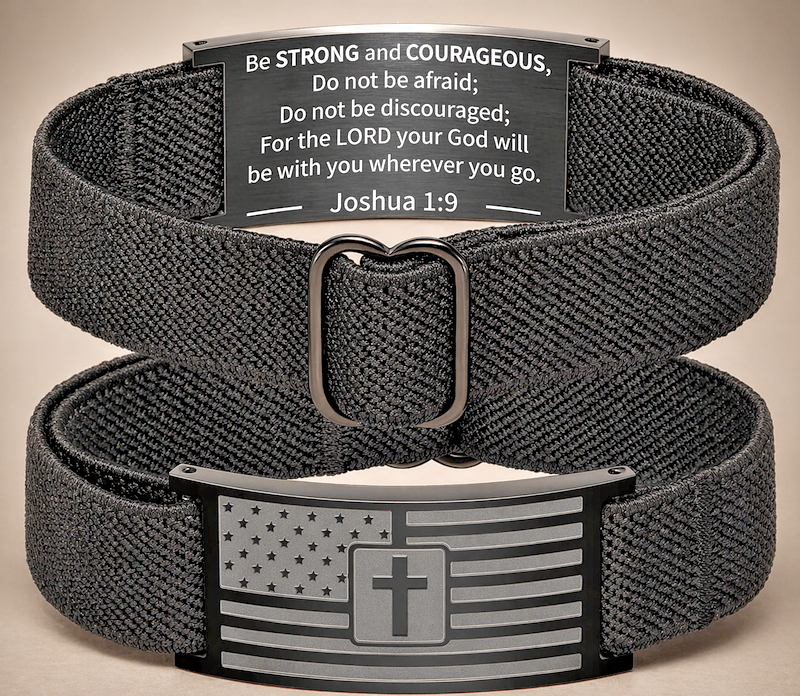Zocomi American Flag Cross Bracelet Adjustable Christian Faith Gift Men Women