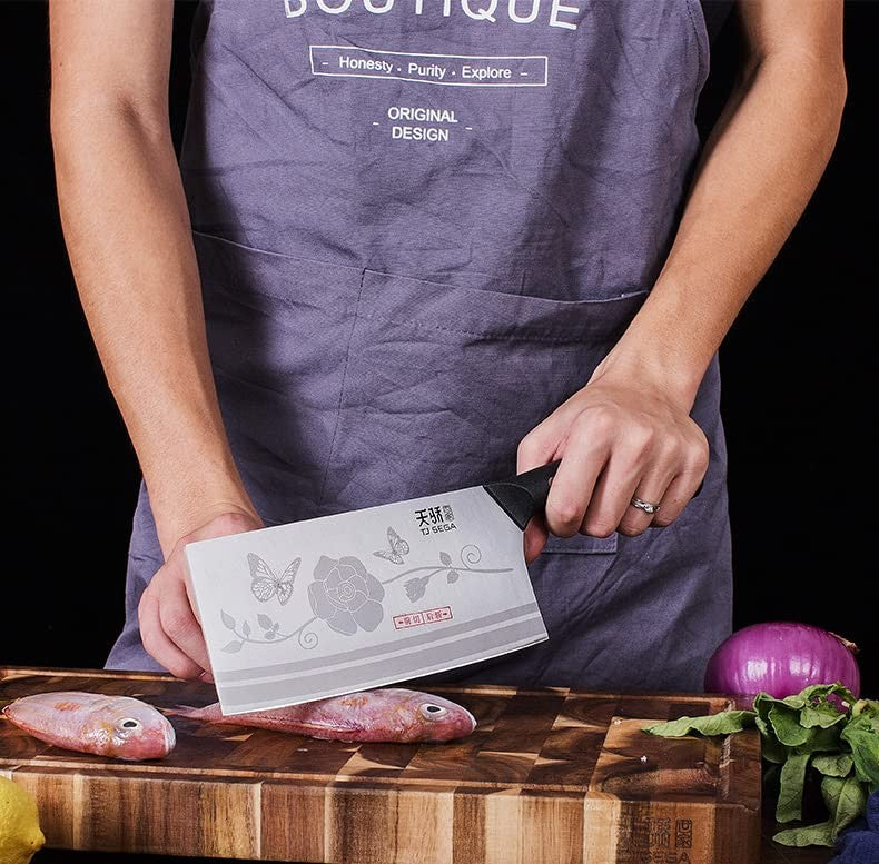 Meat Cleaver Knife 7.5in Chef Knife Heavy Duty Butcher Kitchen Tool