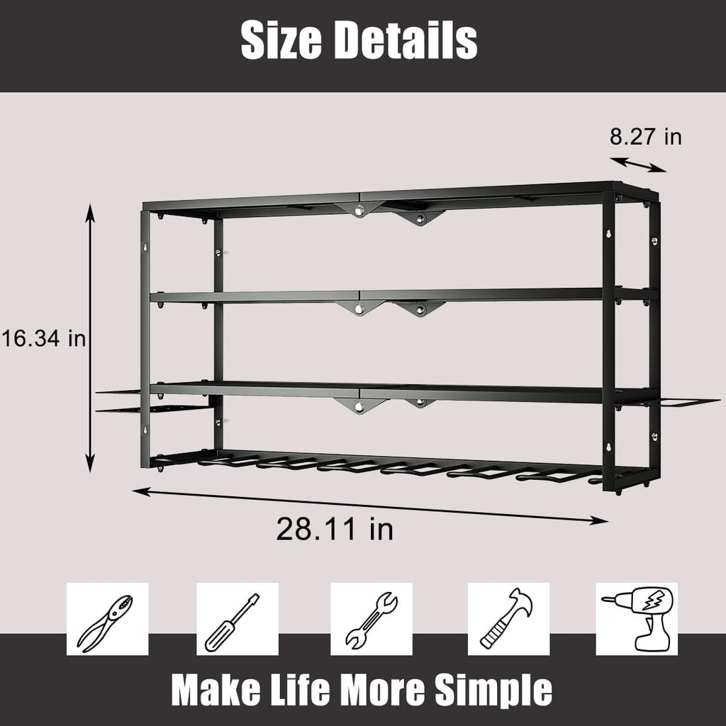 AZERPIAN Tool Organizer Heavy Duty Power Wall Mount for Drill and Cordless Tools