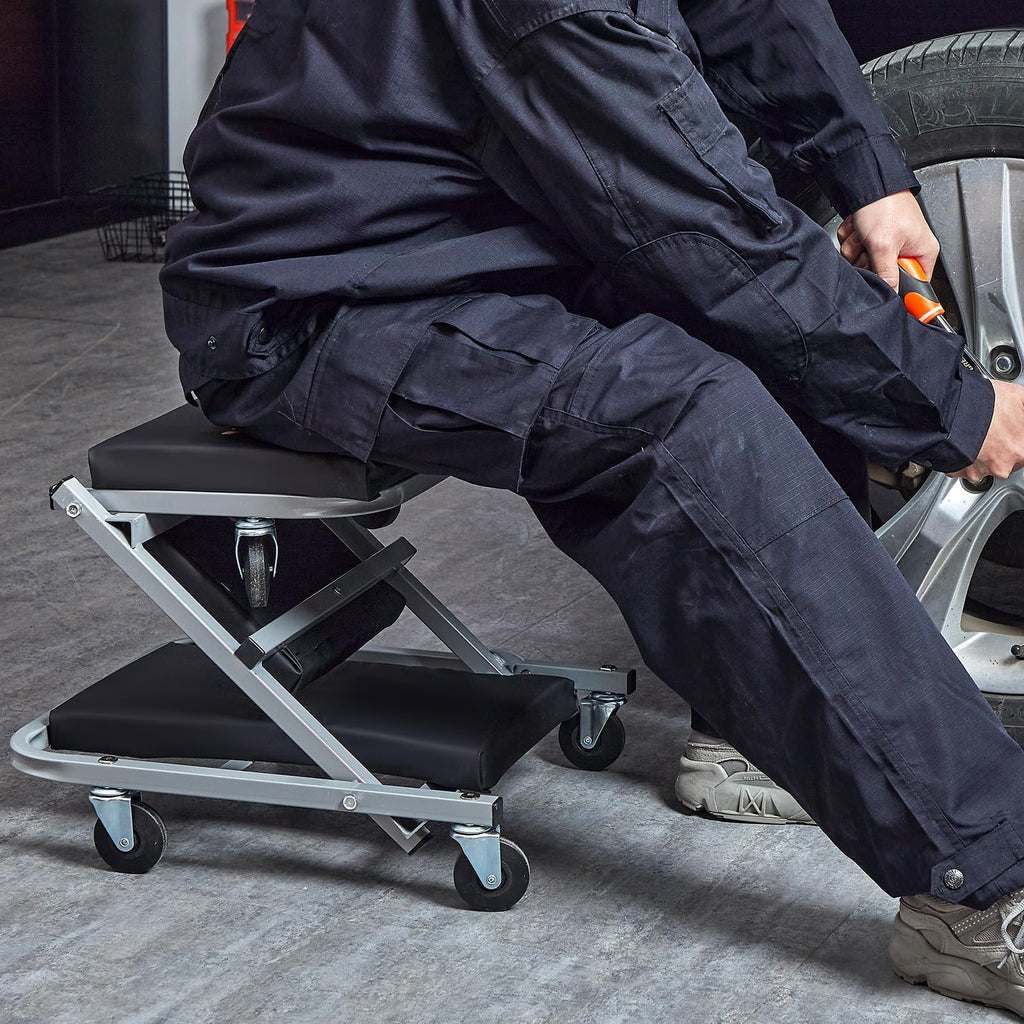 VEVOR Mechanic Creeper, Garage Gift, 36" Z Creeper Seat, 2 in 1 Mechanic Gifts,