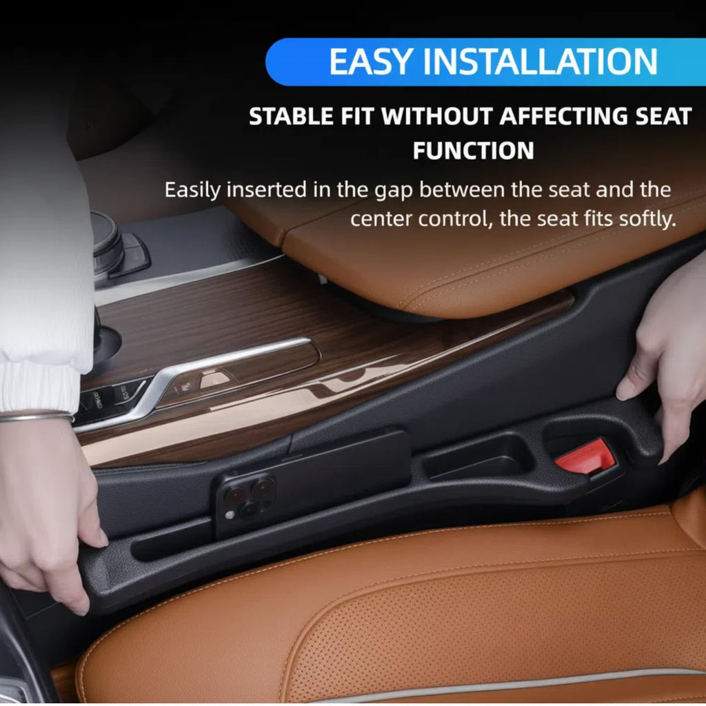 2 Pack Car Seat Gap Organizer, Seat Gap Filler Plug for Cars Prevents Lost Items