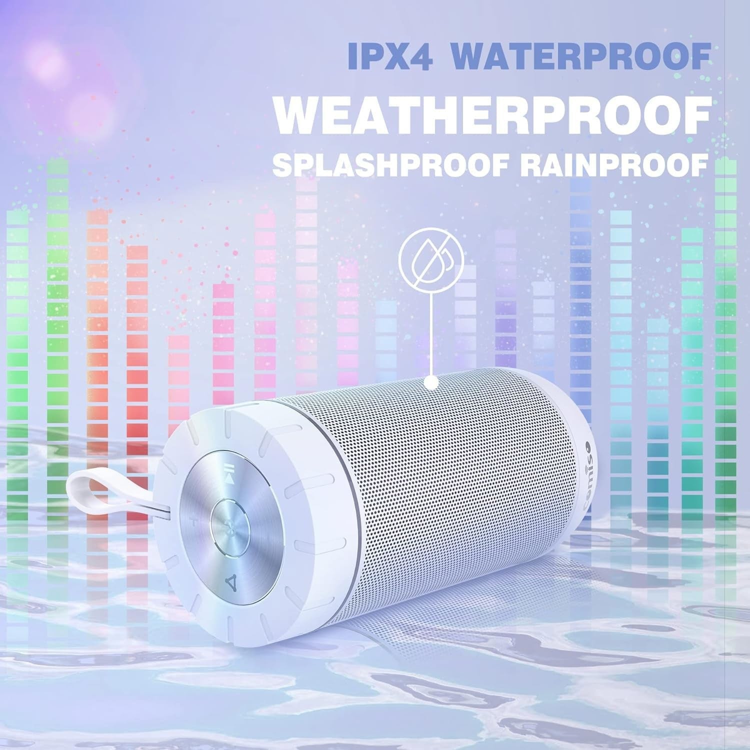 COMISO X26 Bluetooth Speaker 360° HD Sound Waterproof 24H Portable Audio