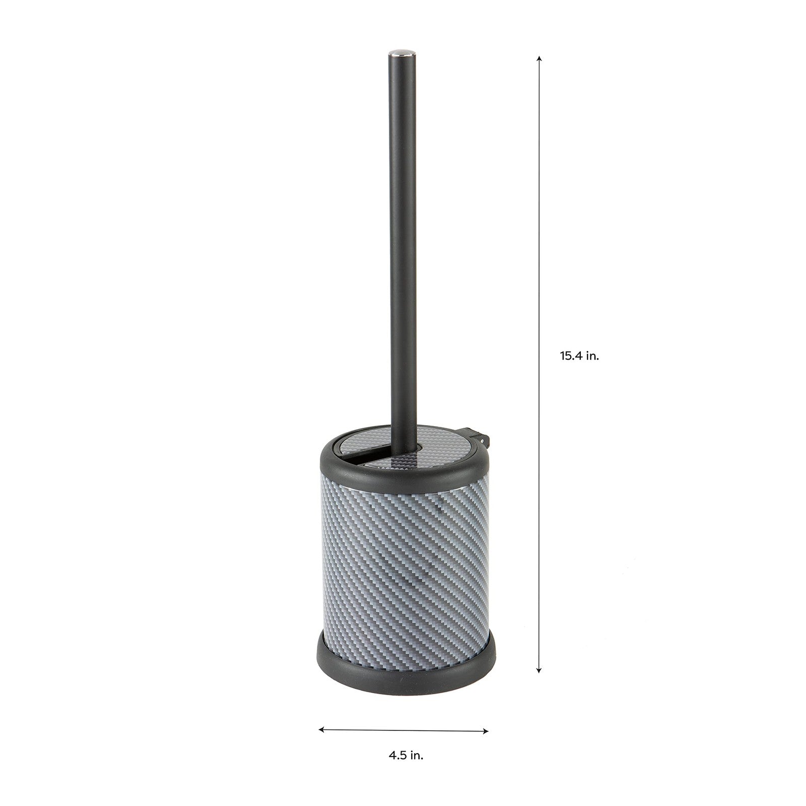 Bath Bliss Toilet Brush and Holder - Self Closing Lid 360 Degree Brush Head Bath