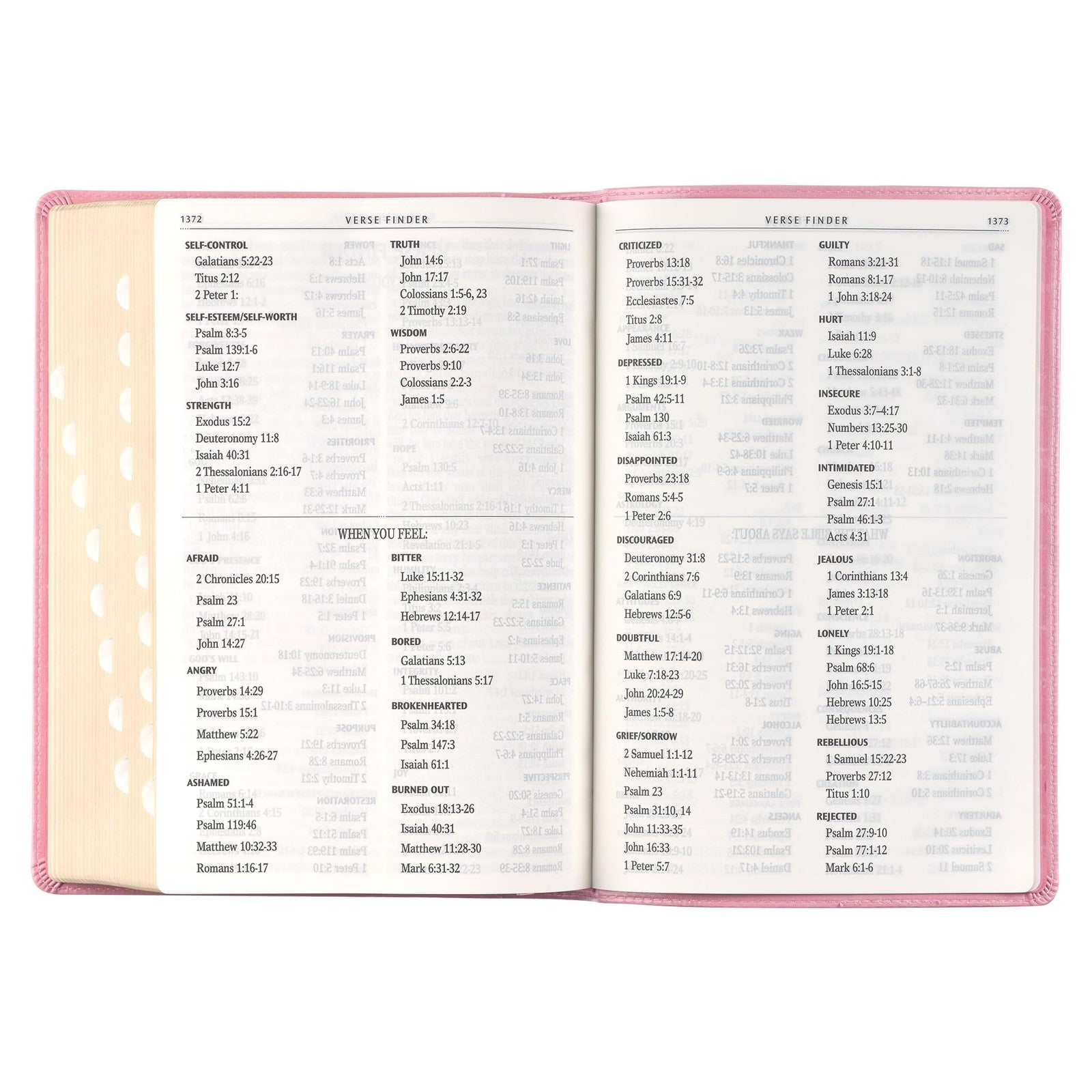 KJV Giant Print Bible Pink Faux Leather Thumb Index Easy Read Church Home