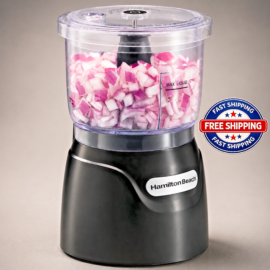 Hamilton Beach Electric Vegetable Chopper & Mini Food Processor 3-Cup, 350 Watts