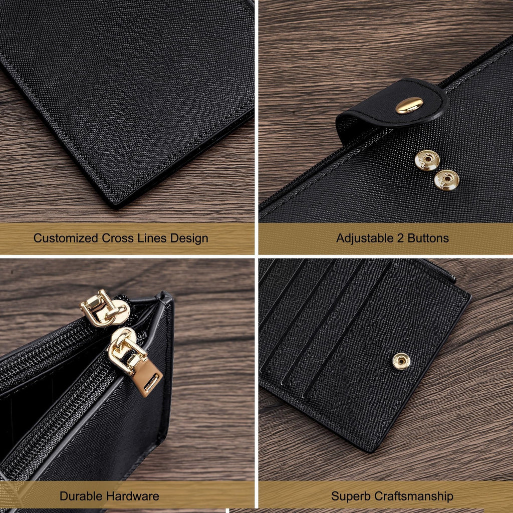 Travelambo RFID Blocking Large Bifold Wallet Multi Card Holder Black