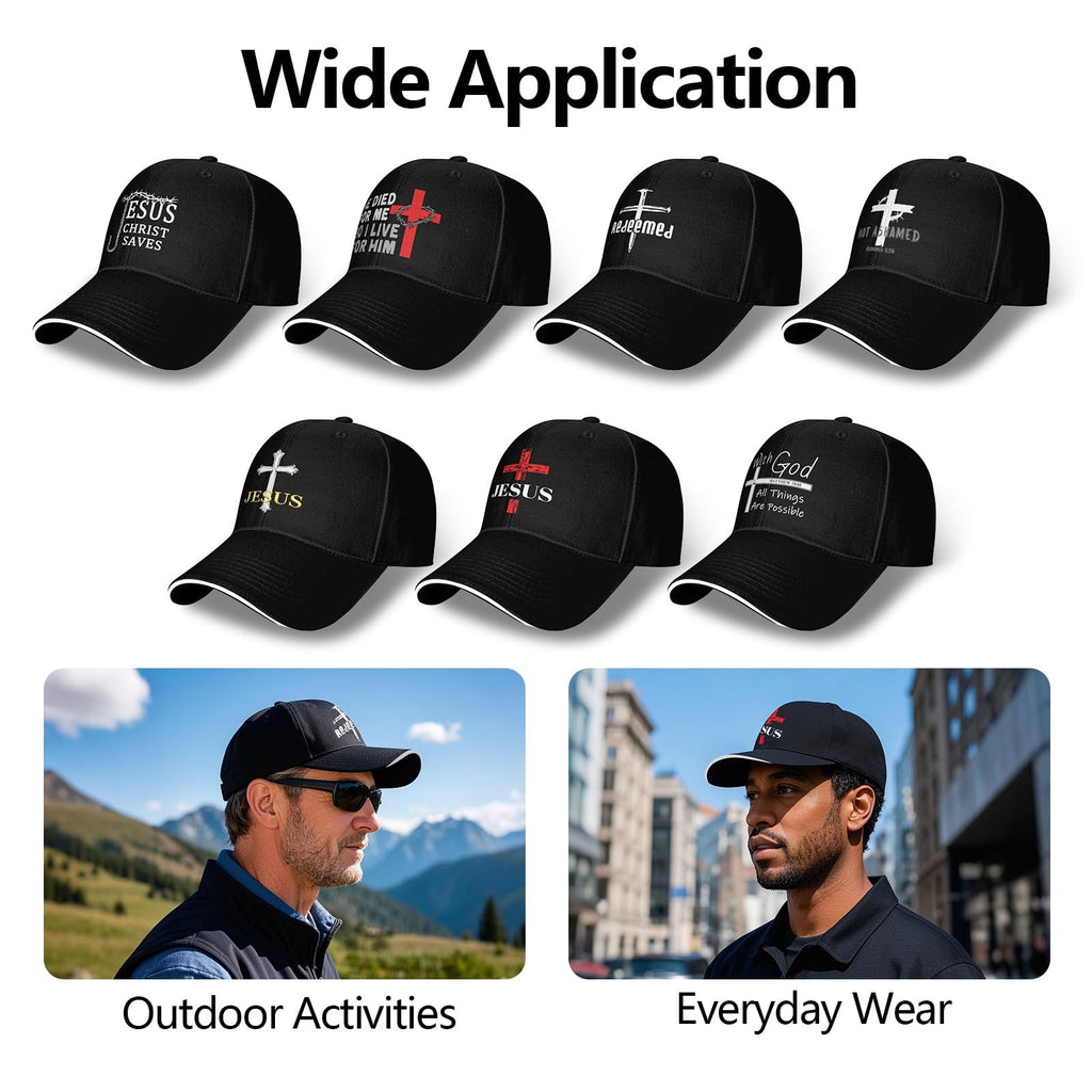 Jesus Hat for Men, Snapback Christian Hats for Women, Outdoor Religious Caps