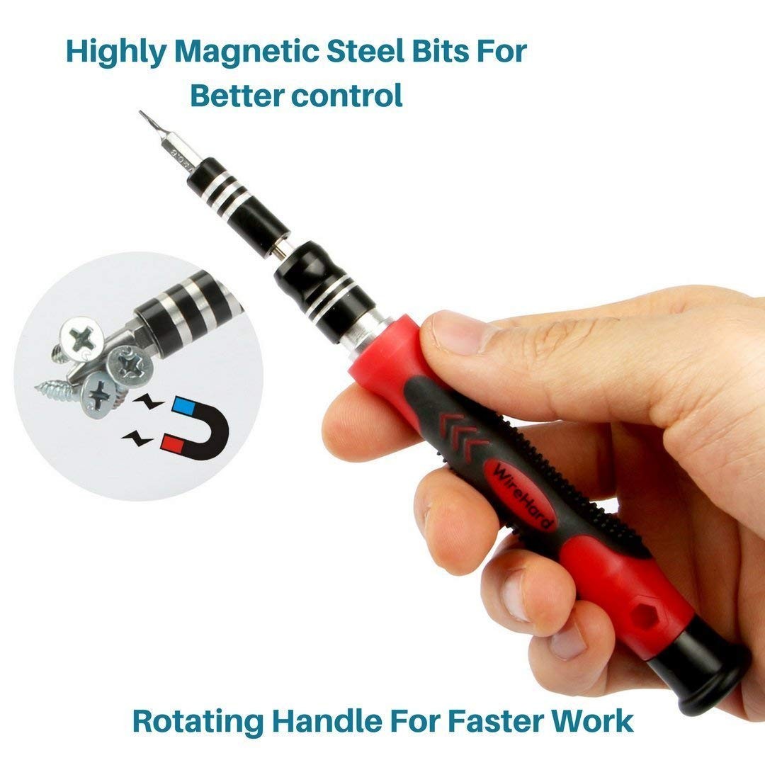 WIREHARD 62 in 1 Precision Screwdriver Set Magnetic Repair Tool Kit with Triwing