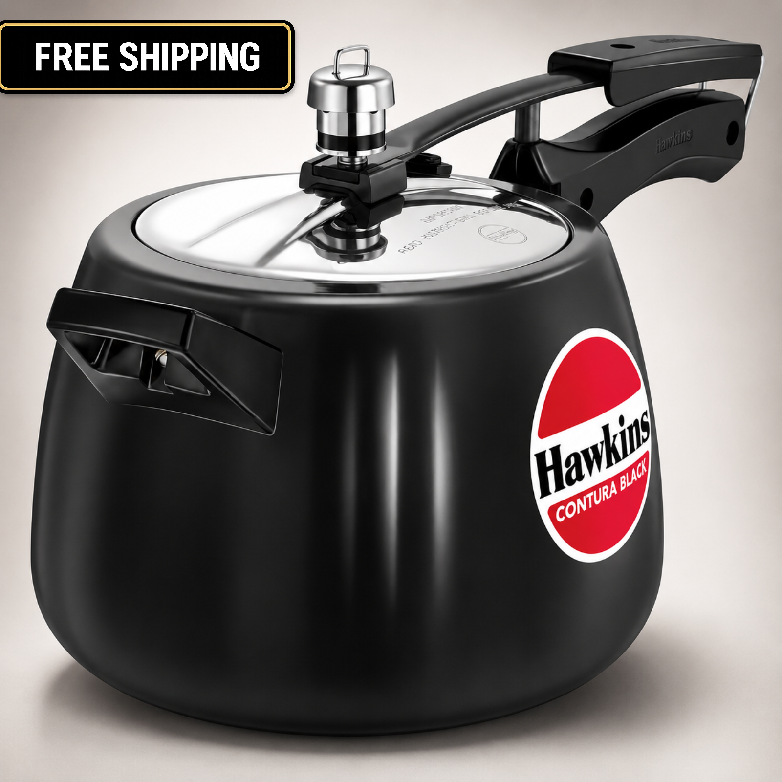 Hawkins 4L Contura Hard Anodized Pressure Cooker Inner Lid Black