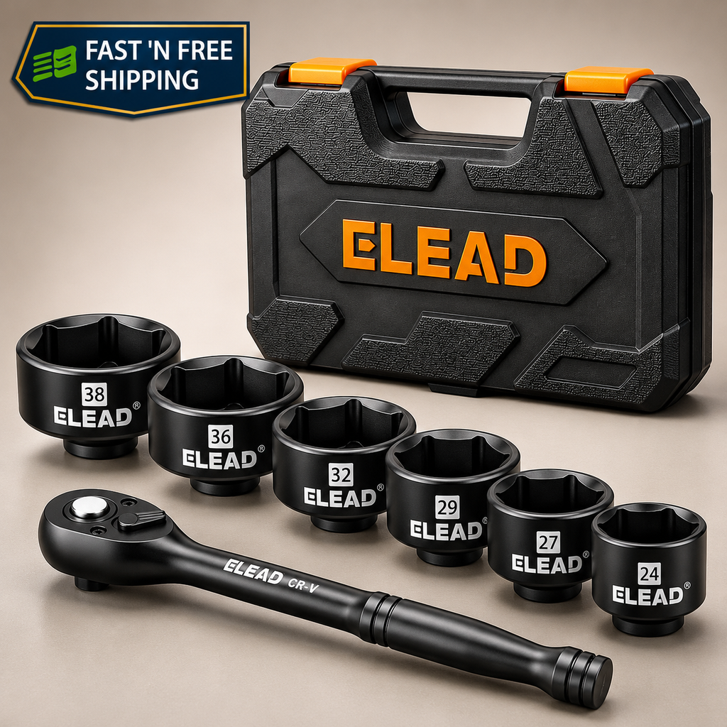 Oil Filter Socket Set 7pc 3/8" Drive Low Profile Tool for Car Oil Change