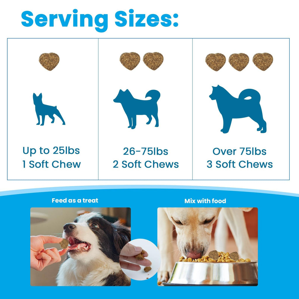 Calming Chews for Dog, Calming Chews Anxiety & Stress Relief Treat with Melaton