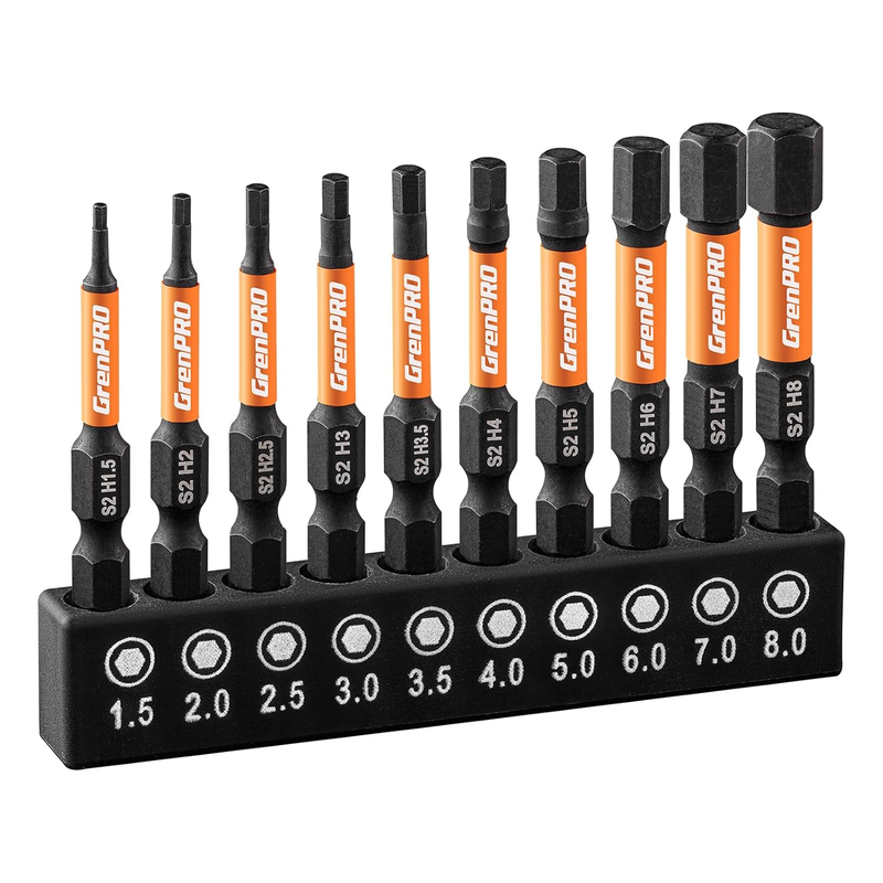 GRENPRO Allen Wrench Drill Bit Set 22pc Hex Bit Set Impact Driver Bit Set, Screw