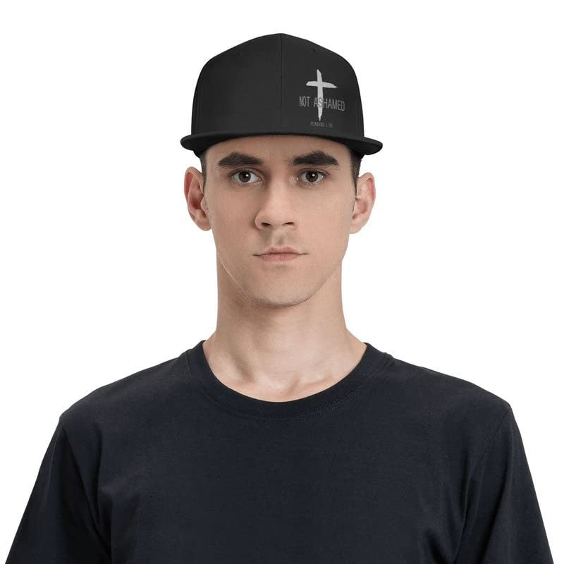 Christian Flat Bill Hat Jesus Cross Snapback Faith Cap Streetwear Daily Use