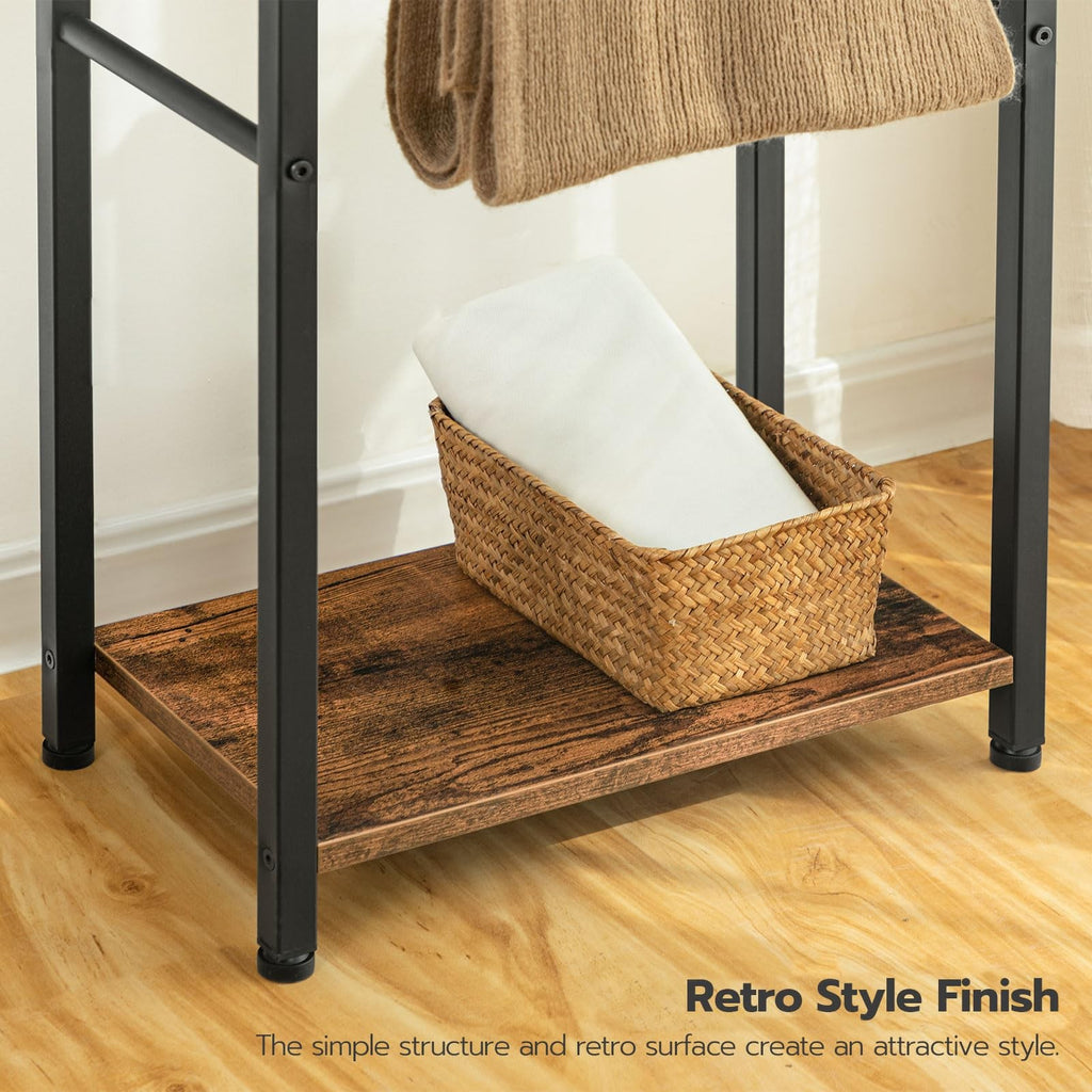 Free Standing Towel Rack for Bathroom 2 Tier Blanket Rk 16.5" L x 9.4" W x 31.5"