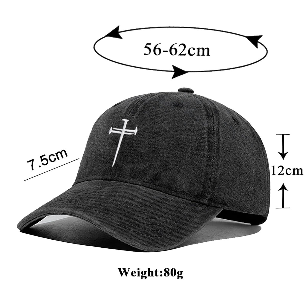 Christan Jesus Cross Baseball Cap Embroidered Dad Hat Adjustable Fashion Hats