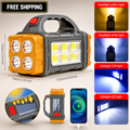 IFTHFOUR Solar Flashlight USB-C Rechargeable LED Work Light Waterproof
