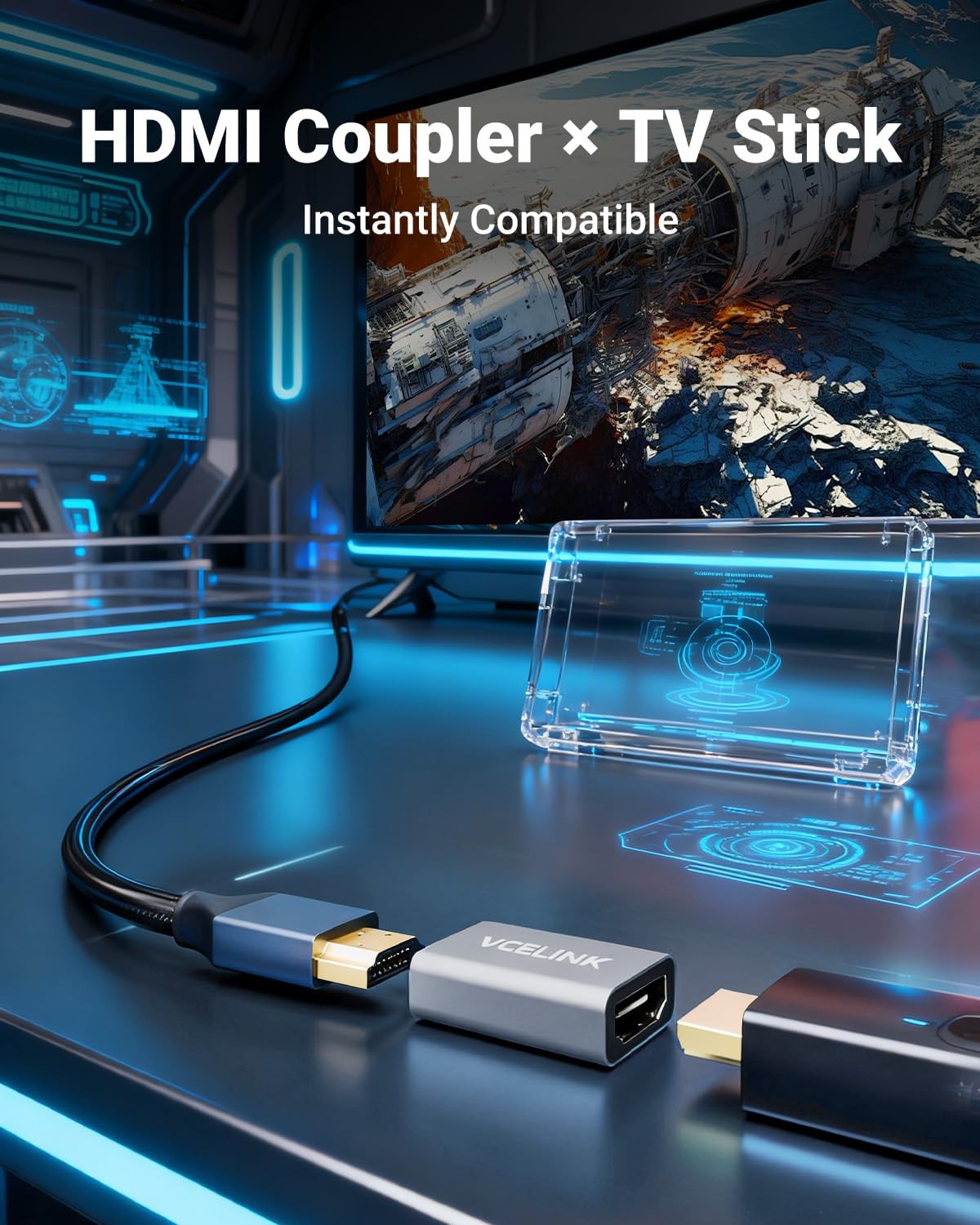 8K HDMI Coupler 2 Pack HDMI 2.1 Female to Female Adapter 4K 120Hz Extension