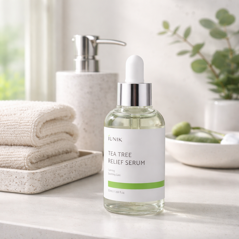 IUNIK Tea Tree Relief Serum – Tea Tree & Centella Asiatica Lightweight Vegan