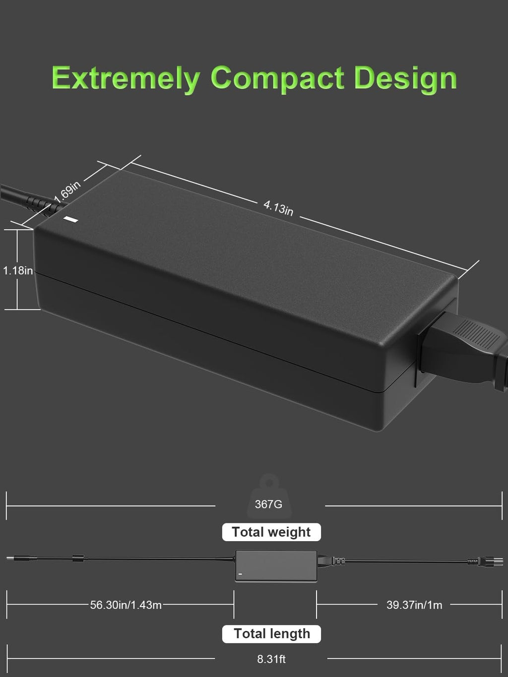 65W Laptop Charger for Dell Inspiron Latitude XPS Fast Power Adapter
