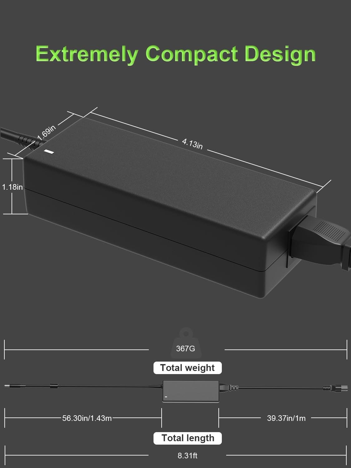 65W Laptop Charger for Dell Inspiron Latitude XPS Fast Power Adapter