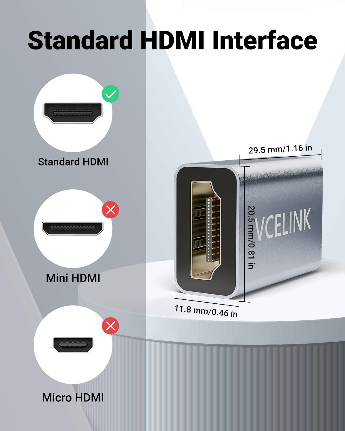 8K HDMI Coupler 2 Pack HDMI 2.1 Female to Female Adapter 4K 120Hz Extension